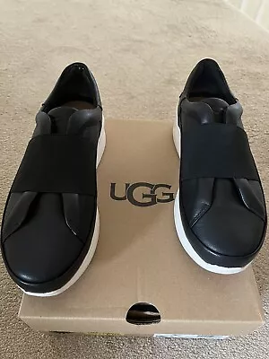 Ugg Black Leather Training Shoes Size 4 • £70