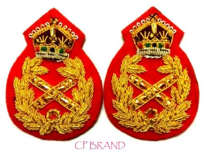 New UK British Army Field Marshal General Uniform Rank Badge KING Crown Pair CP • $30