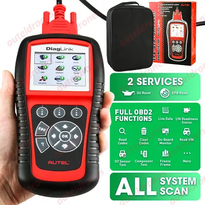 Latest Autel DIAGLINK DIY'S MAXIDIAG ELITE MD802 ALL System Diagnostic Scan Tool • $109