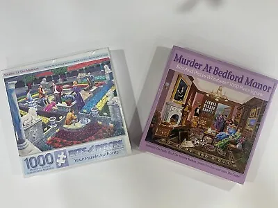 Bits And Pieces Murder At The Museum & Murder At Bedford Manor Set 1000 Pc • $19.99