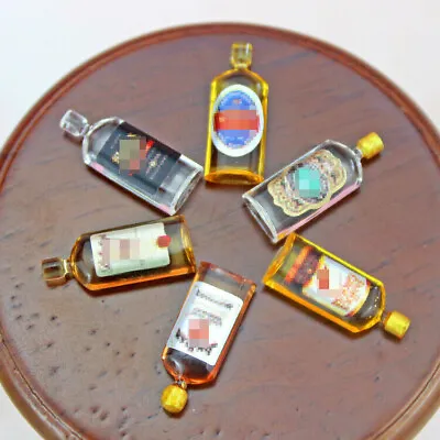 6 Pcs Dollhouse Miniature 1:12 Scale Bottle Alcohol Drinks Wine Accessories • $6.79