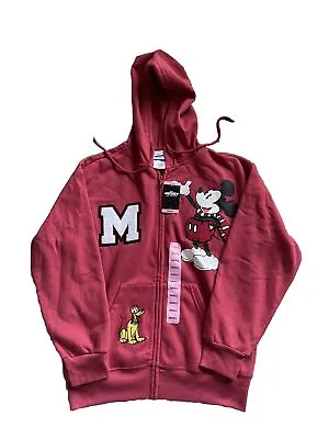 Women’s Small Red Disney Mickey Mouse Hooded Jacket • $39.50