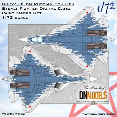 1/72 Su-57 Felon 5th Gen Stealth Fighter Digital Camo Masking For Zvezda • $37.95