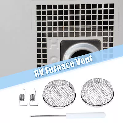  2 Pcs RV Flying Screen RV Furnace Camper Heater Exhaust Vent Cover 2.8  Mesh • $11.99