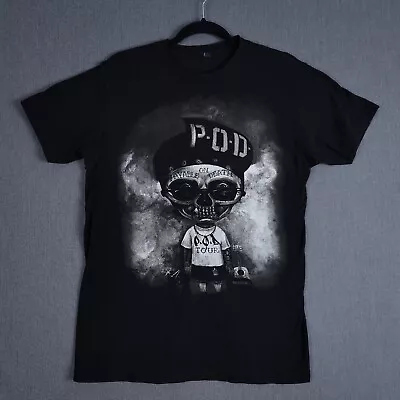 P.O.D. Shirt Size Small Faded Black Rock Band Tee Payable On Death Tultex Tag • $22.45