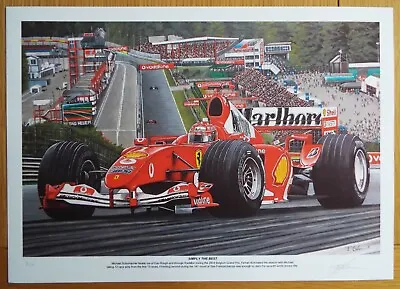 Limited Edition Michael Schumacher 2004 Ferrari F1 Formula 1 Artwork Print A3 • £10