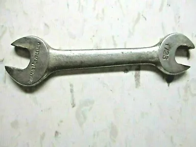 1723 Chrome Molybdenum Open End SAE Wrench 3/8  - 7/16  Plain Stubby Vintage • $10.50