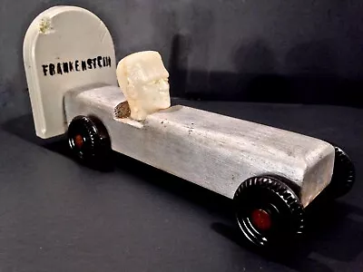 Vintage 1960s Boy Scout Cub Scout Frankenstein Pinewood Derby Race Car Very Cool • $125