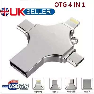 2TB USB 3.0 IFlash Drive Memory Stick For Samsung IPhone Android IPad Type C PC • £9.83