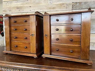 £1295 • Buy Pair Of Wellington Mahogany Collectors Apprentice Chest Drawers . Free Delivery