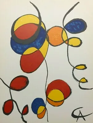 Alexander Calder Spirales Lithograph 1974 Surrealism 11.5  X 15   • $59