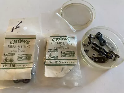 NOS CROWN ROLLER LINKS FOR BICYCLE CHAINS MADE IN GERMANY VINTAGE Mixed Lot • $10