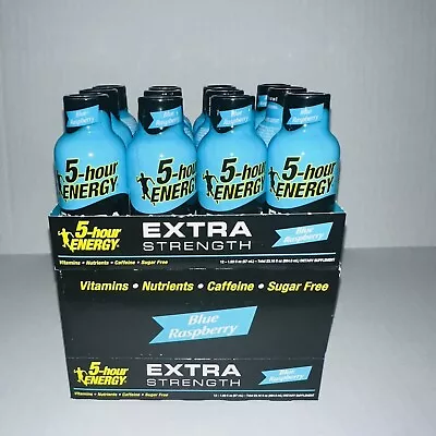 5-hour Energy Shot Extra Strength Blue Raspberry 1.93 Oz. 24 Ct -Lot • $57.99