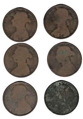 1882 H Victoria One Penny Coins • £8.75