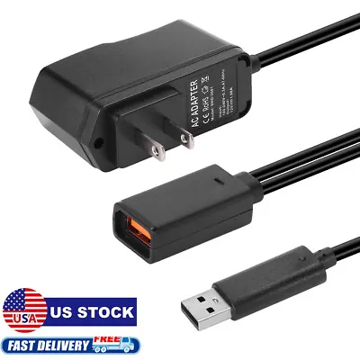 $8.99 • Buy For Xbox 360 Kinect Sensor USB AC Power Supply Adapter Cable Charger X360 PC
