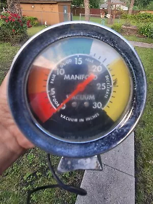 Vintage Vacuum Manifold Vacuum Gauge Works  • $60