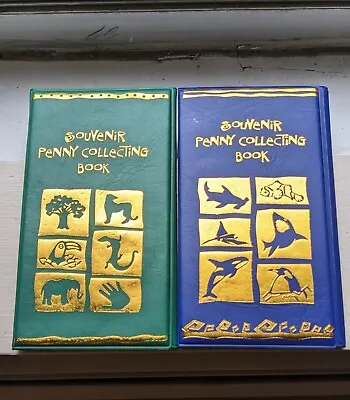 One Blue One Green Elongated Penny Collector Books W/ 2 FREE Pennies • $16.95