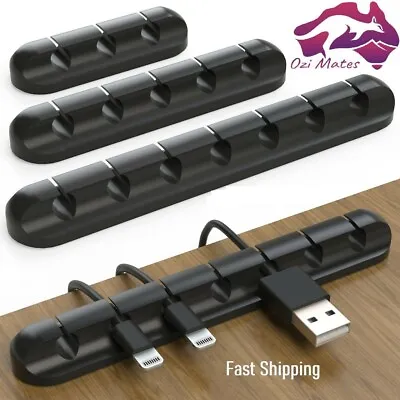 $3.95 • Buy USB Charge Cable Holder Desk Cable Organizer Cord Management 3 Sizes Available 