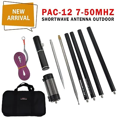 PAC-12 7MHz-50MHz 100W Multi Band HF Shortwave GP Antenna QRP For Ham Radio NegZ • $145.09