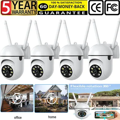 4PCS Camaras De Seguridad 4G Wifi Exterior Inalambrica Con Vision Nocturna 1080P • $53.99