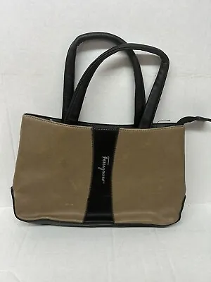 Salvatore Ferragamo Black And Brown Vintage Handbag • $50