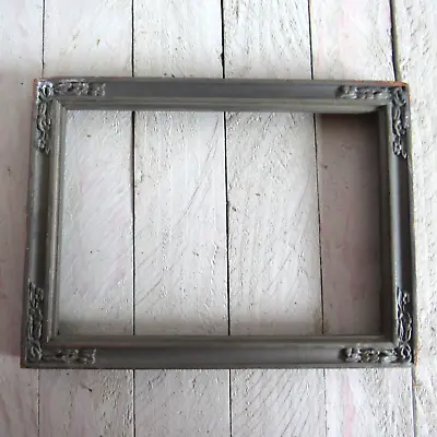 Vintage Frame Wood Small Gesso GRAY Subtle • $19.99