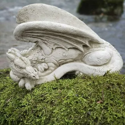 Winged Dragon Statue | Stone Mythical Animal Concrete Garden Outdoor Ornament • £37.99