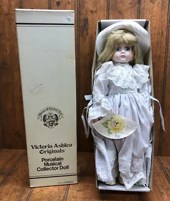 1986 Victoria Ashlea Originals  Jessica  Porcelain Musical Doll W/Box & Tag • $25