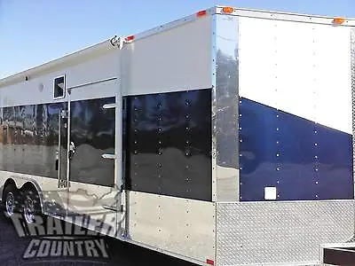 New 2024 8.5 X 24 V-nose Enclosed Cargo Car Hauler Trailer Loaded Race Package 3 • $33895