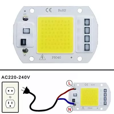 LED Cob Lamp Bead 10w 20w 30w 50w Ac 220v 240v Ip65 Smart Ic No Need Driver Diy • $6.99