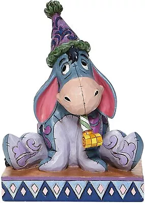 Jim Shore Disney Traditions 6008074 Eeyore With Birthday Hat And Horn Figurine • £44