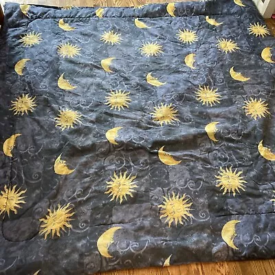Vintage Celestial Sun Moon Comforter Blue Twin Full  • $110