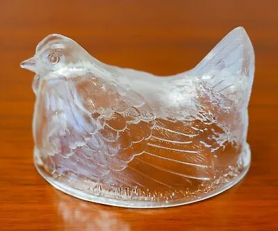 Vintage Glass Chicken Hen Rooster Covered Dish Butter Farmhouse Kitchen Decor   • $2.10