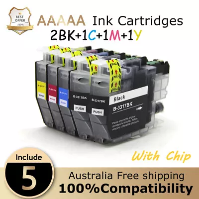 5 X NoN-OEM Ink LC-3317 LC3317 For Brother MFC-J6930DW MFC-J6730DW MFC-J6530DW • $25.89