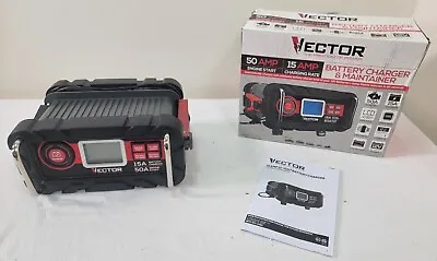 Vector BC15BV Bench Battery Charger & Maintainer 15 Amp 12V W/ 50A Engine Start • $61