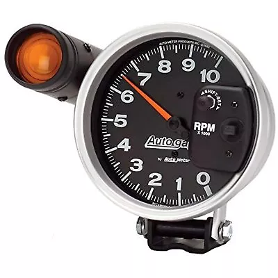 AUTO METER 233904 Autogage 5  Black Monster Shift-Lite Tachometer 0-10000 RPM • $230.04