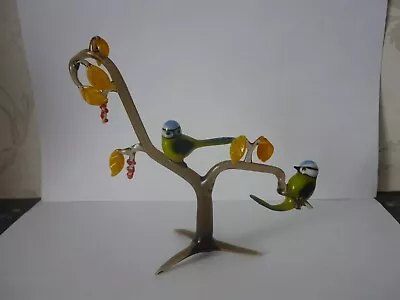 Vintage Murano Glass Birds On A Branch Figurine Art Glass • £9.99