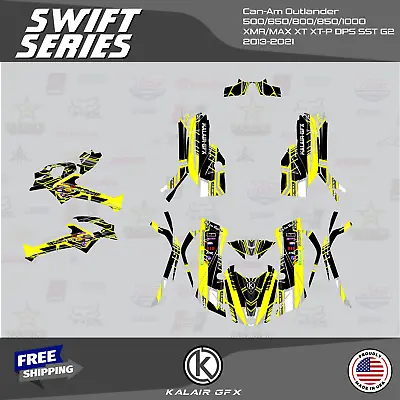 Graphics Kit For CAN-AM Outlander 800R/1000 XT-P DPS SST G2 Swift-Yellow 16 Mil • $274.99
