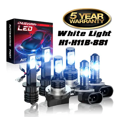 For Kia Forte 2010-2013 Front Combo LED Headlight High Low+Fog Light Bulbs Kit • $29.99