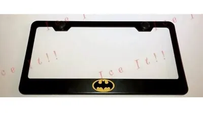 Batman Superhero Stainless Steel License Plate Frame Rust Free W/ Bolt Caps • $13.50