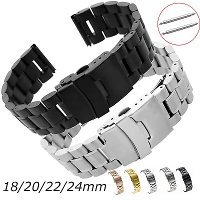 £10.79 • Buy Stainless Steel Band 18 20 24 22mm Metal Bracelet For Samsung Galaxy Watch Strap