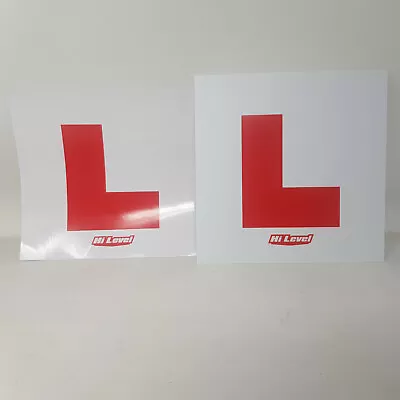 2 X UK Legal L Plates Self Adhesive Stick On Vinyl Weatherproof Learner Driver • £2.15