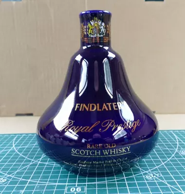 Wade Pottery Whisky Bottle/Decanter - Findlater's Royal Prestige - Dark Blue • £2.95