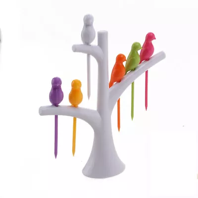 Martini Toothpicks Bird Cupcake Topper Home Decoration Plastic Fruit Fork • $5.84