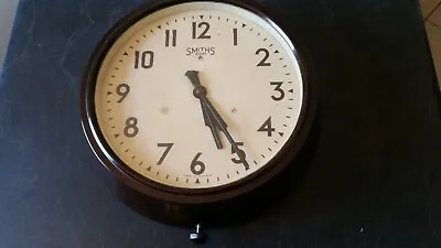 Vintage Smiths 8 Day Wall Clock  Bakelite From Old Alice Springs Railway Station • $495