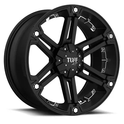 17 Inch 17x8 TUFF T01 MATTE BLACK Wheel Rim 5x5.5 5x139.7 +20 • $716.20