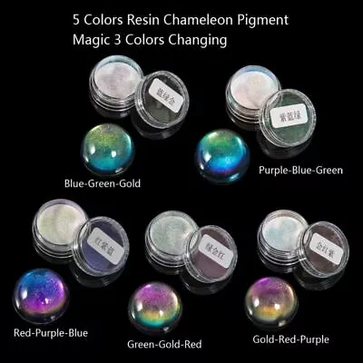 5 Color Chameleon Mica Powder Color Shift Pigment Powder For Epoxy Resin • $9.60