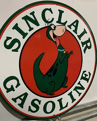 Vintage Style Sinclair Dino Gasoline Metal  Steel Top Quality Heavy  Sign • $55