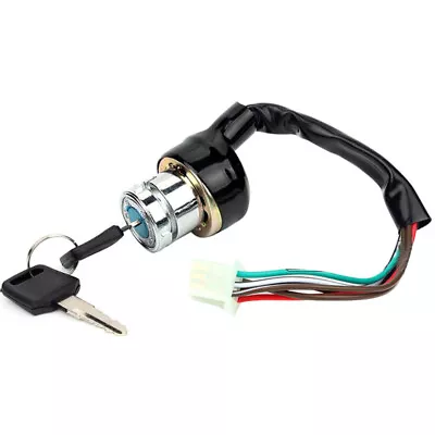 Universal Motorcycle 6 Wire Ignition Starter Off/On/On Switch Lock With 2 Keys • $10.47