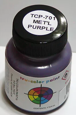 METALLIC PURPLE TRU-COLOR AIR BRUSH PAINT Automobile Car Truck Model TCP7012 • $16.99